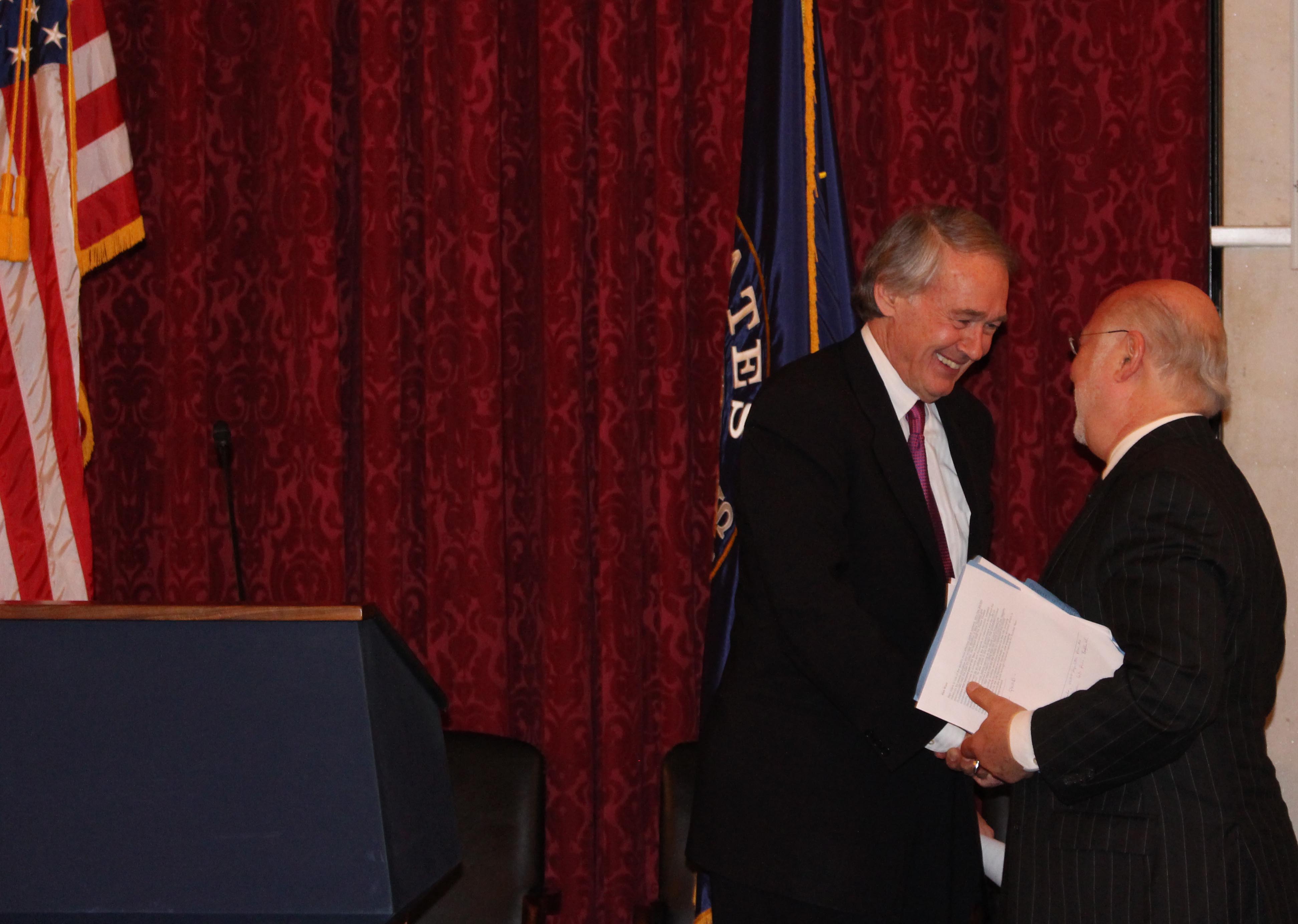 US Senator Ed Markey, PNND Co-President, and Jonathan Granoff, Global Security Institute