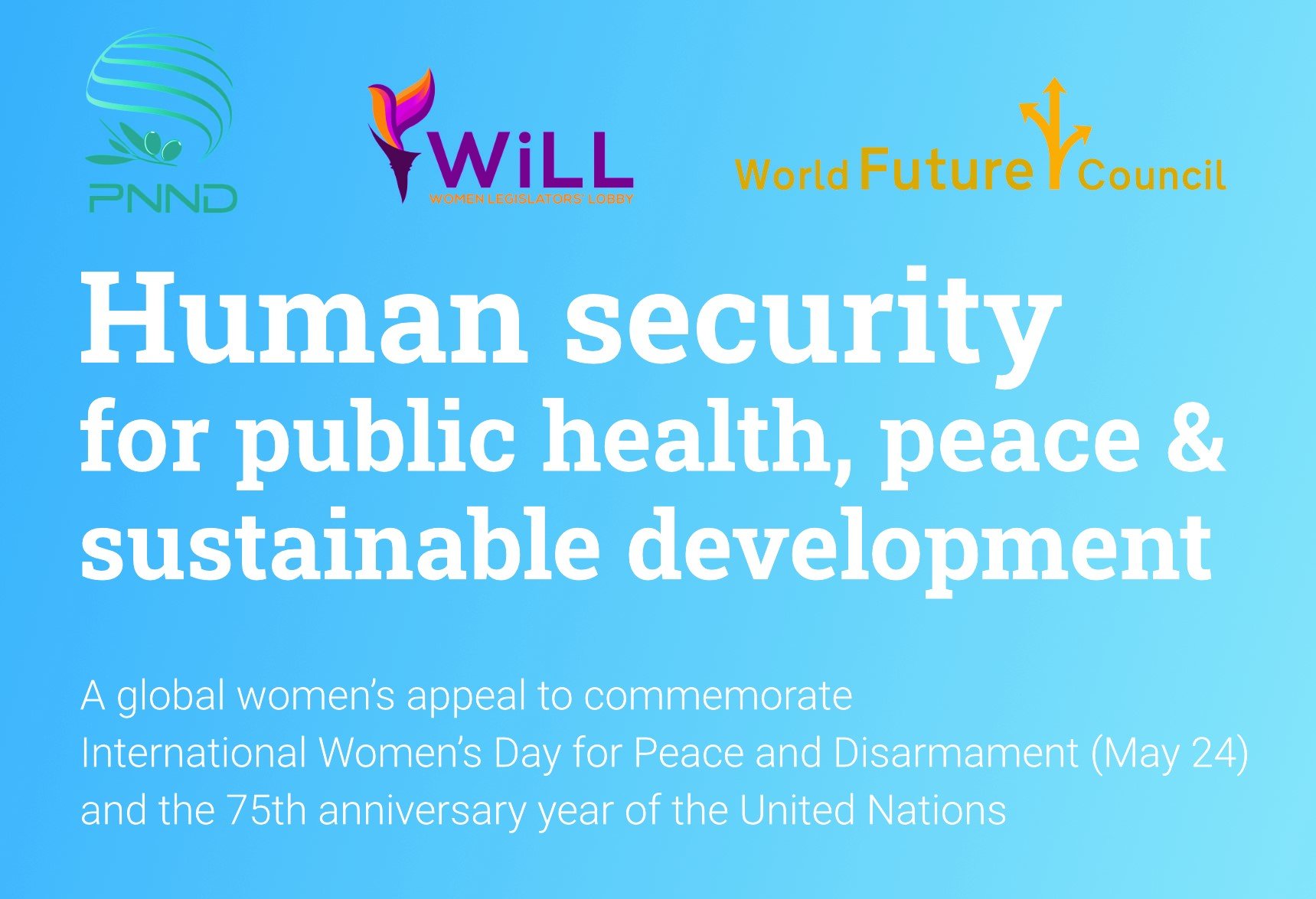 Women's Appeal for Human Security, public health, peace and sustainable
