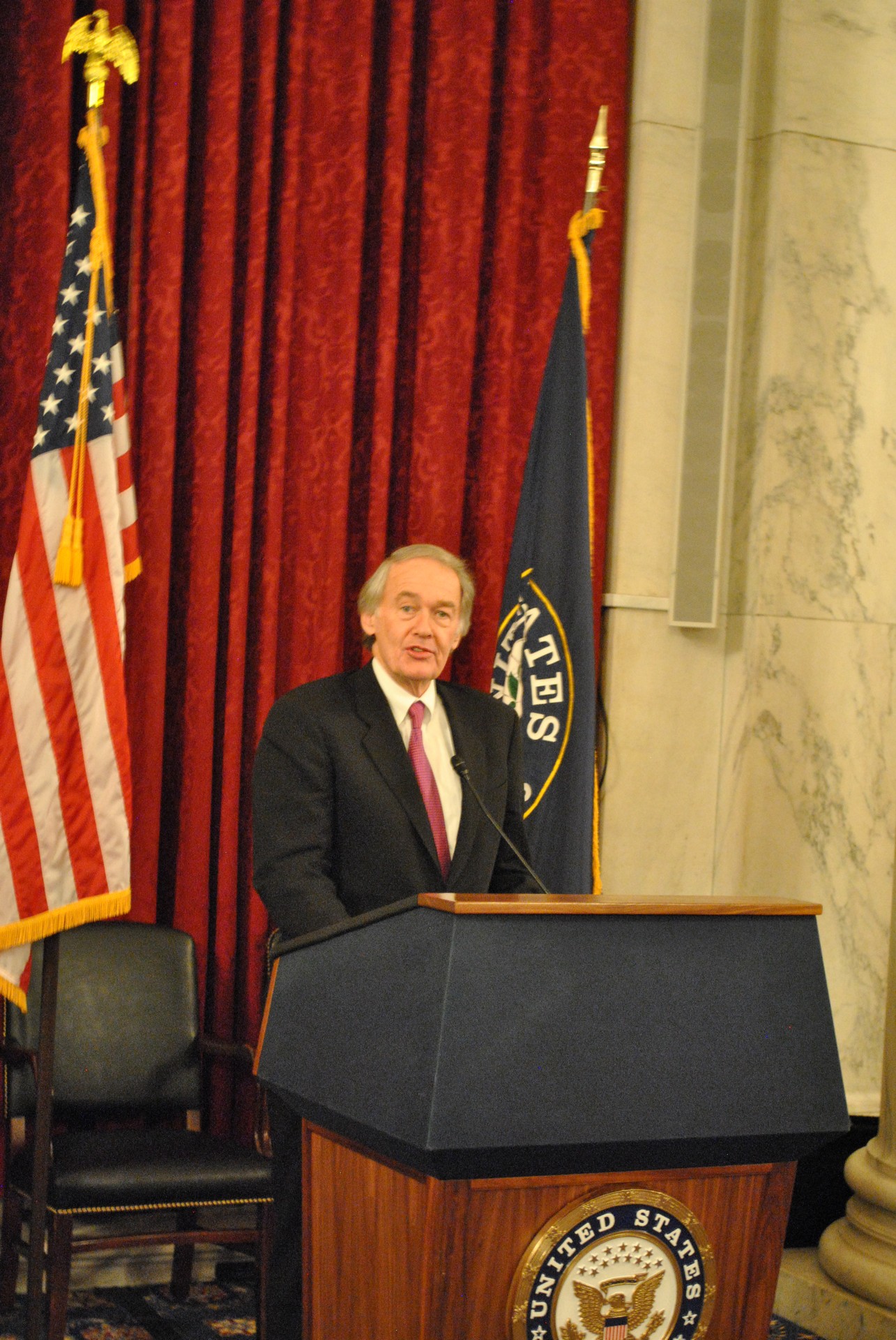 US Senator Ed Markey, PNND Co-President, at the reception at the Kenedy Causus Room, Feb 27, 2014