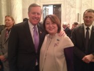 Mark Meadows and Senator Aitimova at the reception at the Kenedy Causus Room, Feb 27, 2014