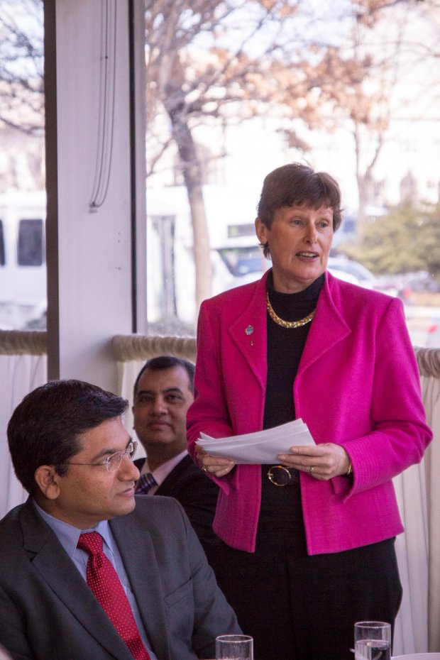 Angela Kane (UN High Representative for Disarmament Affairs), Saber Chowdhury MP (PNND Co-President and President of the Inter-Parliamentary Union Standing Commission on Peace and International Security) and Vidya Shankar Aiyar (PNND India Coordinator) at the PNND Assembly in Washington D.C.