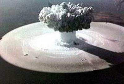 First Soviet nuclear test at Novaya Zemlya, 1955