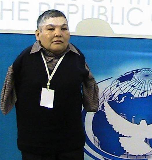 Nuclear test victim Karipbek Kuyukov launching the ATOM project at the PNND Assembly in 2012