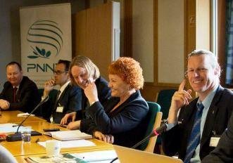 Marit Nybakk hosting an event in the Norwegian Parliament on humanitarian consequences of nuclear weapons in March 2013