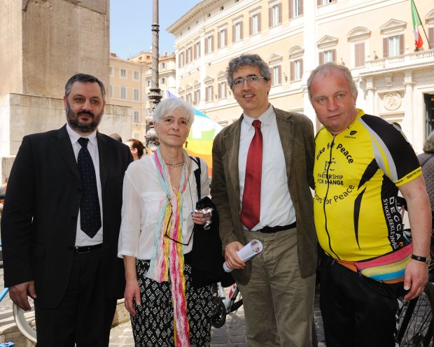 PNND members Filippo Fossati MP and Salvatore Capone MP with Tore Naerland and PNND Italy Coordinator Lisa Clark